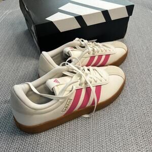 New Adidas VL Court 3.0 Sneakers Off White Red Better Scarlet 10